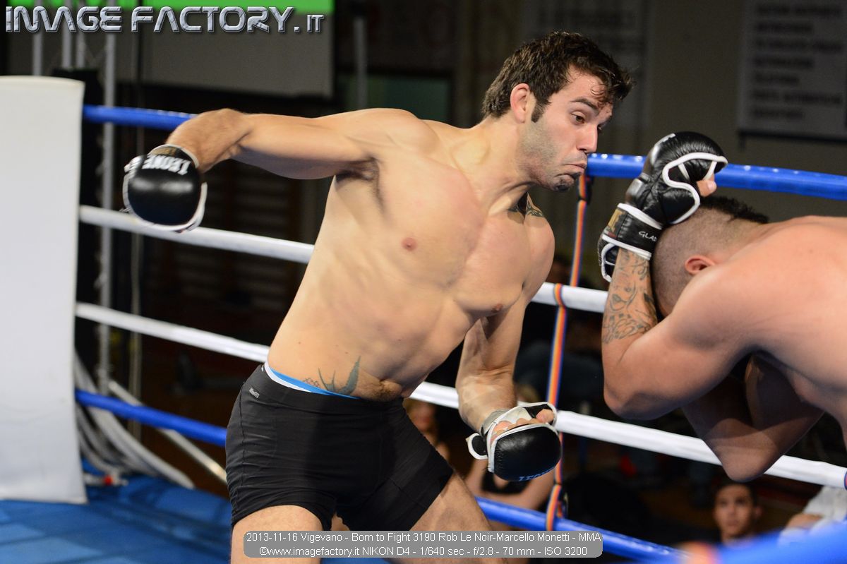 2013-11-16 Vigevano - Born to Fight 3190 Rob Le Noir-Marcello Monetti - MMA